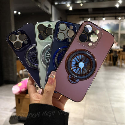Frosted Rotating Gyroscope Magnetic Phone Case