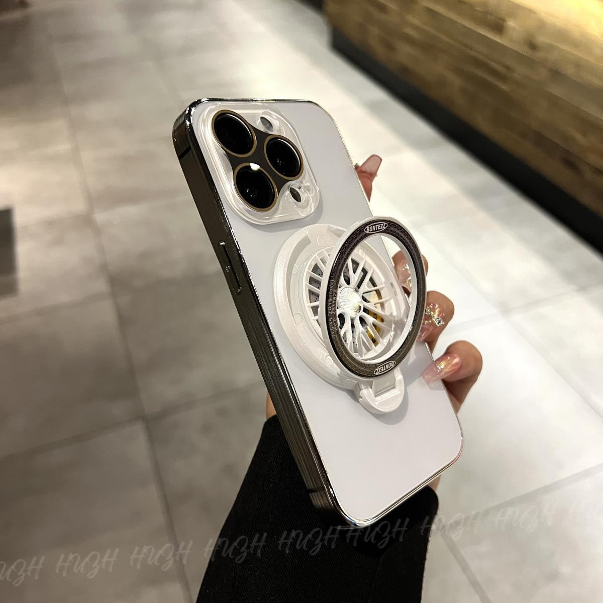 Frosted Rotating Gyroscope Magnetic Phone Case