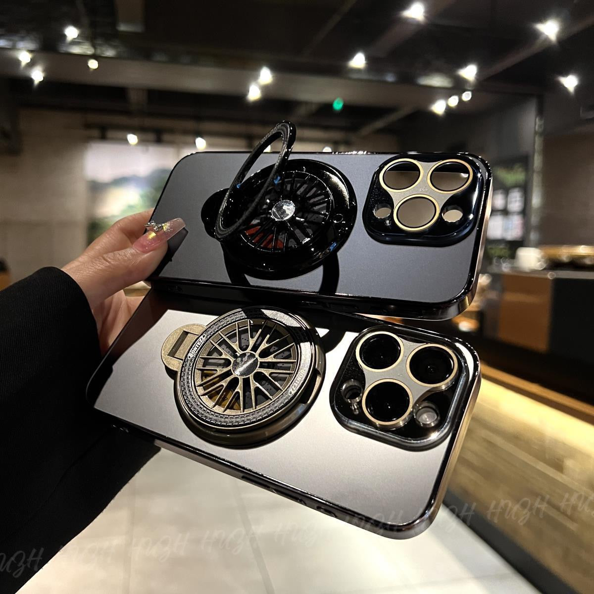 Frosted Rotating Gyroscope Magnetic Phone Case