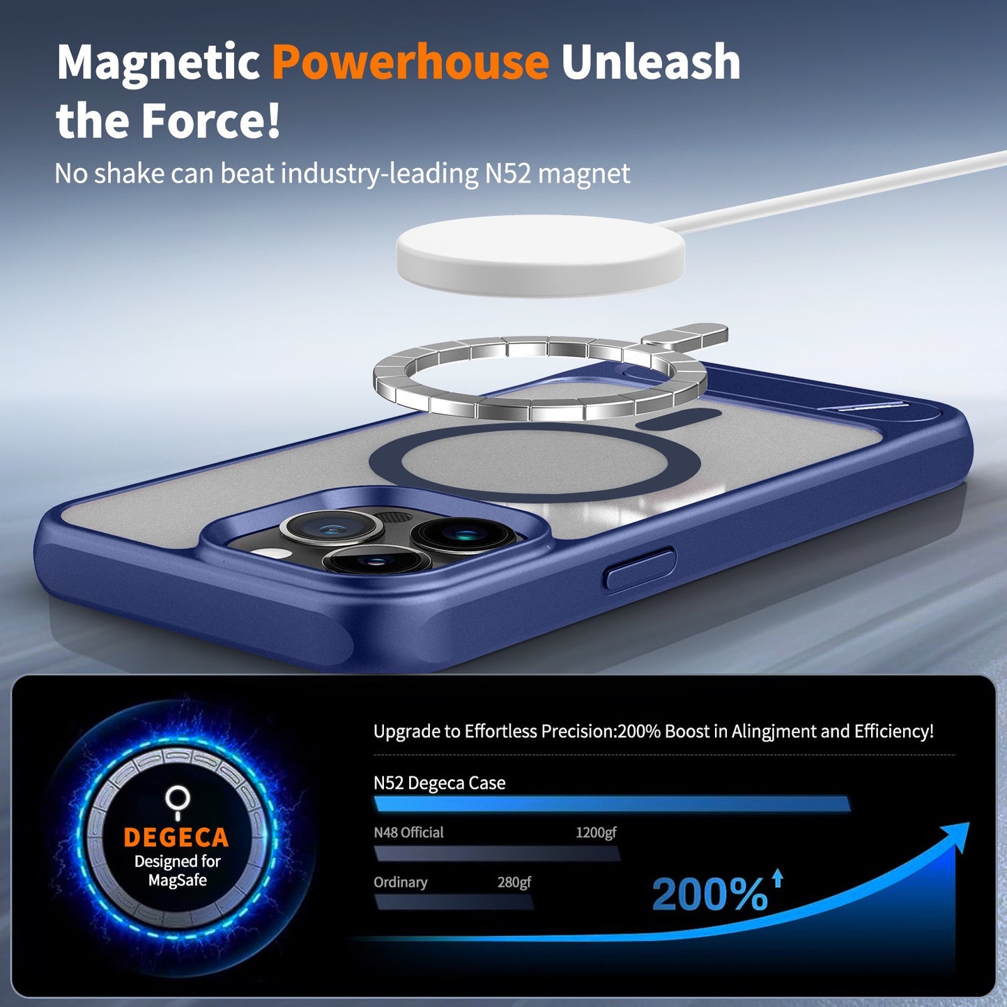 Frosted invisible stand magnetic phone case