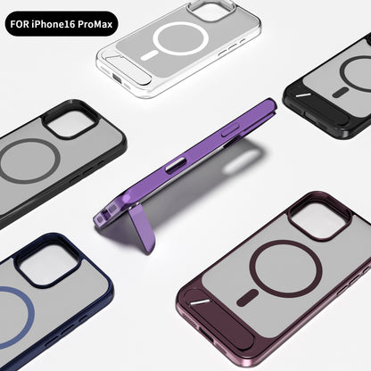 Frosted invisible stand magnetic phone case