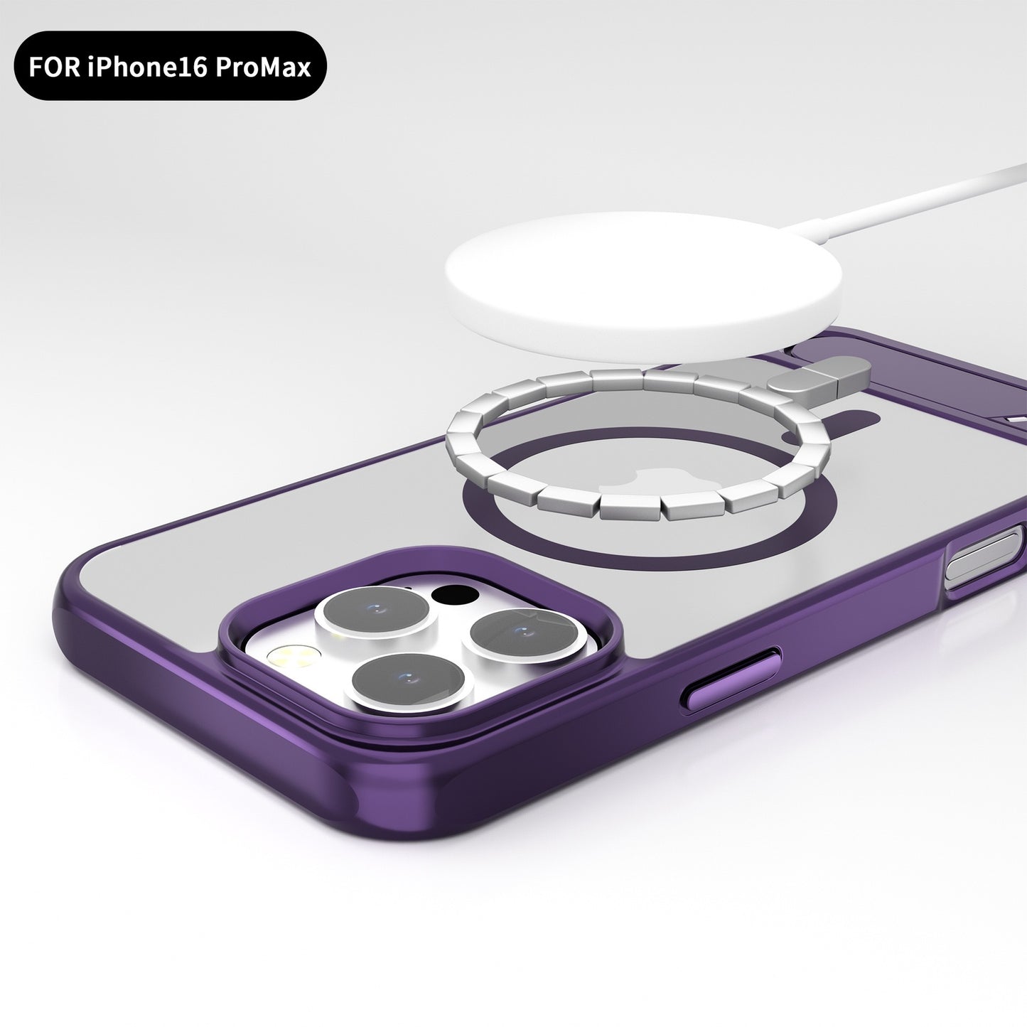 Frosted invisible stand magnetic phone case