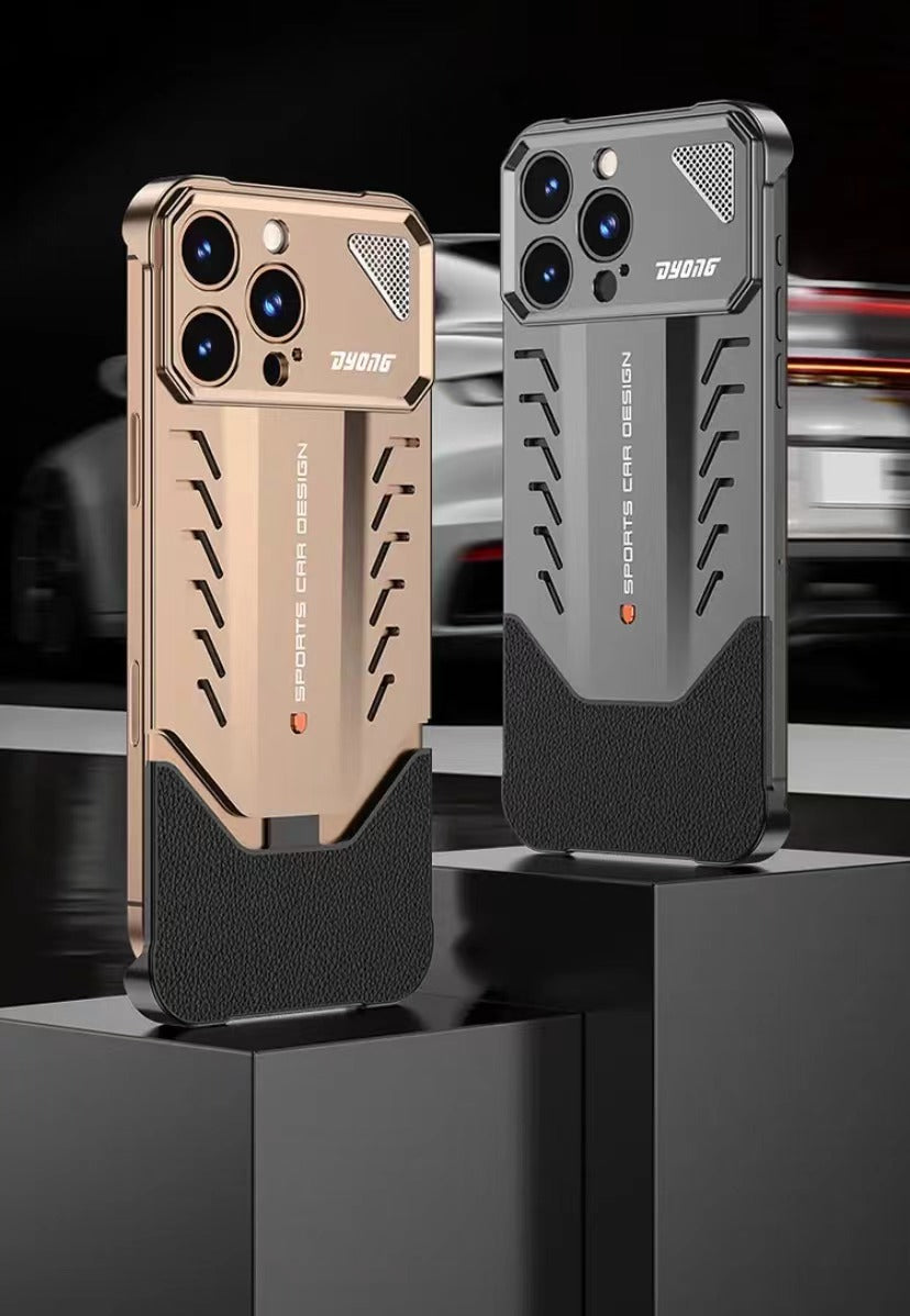 2025 New Supercar Design Metal Heat Dissipation Phone Case