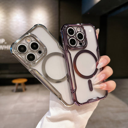 Electroplated Slim Waist Anti-fall Magnetic Phone Case