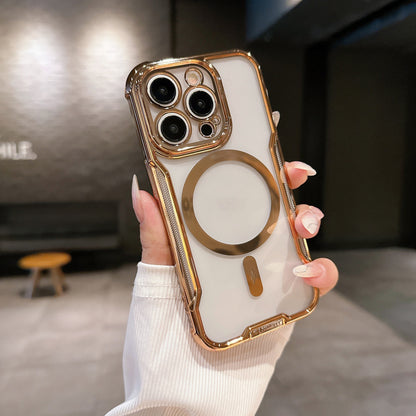 Electroplated Slim Waist Anti-fall Magnetic Phone Case