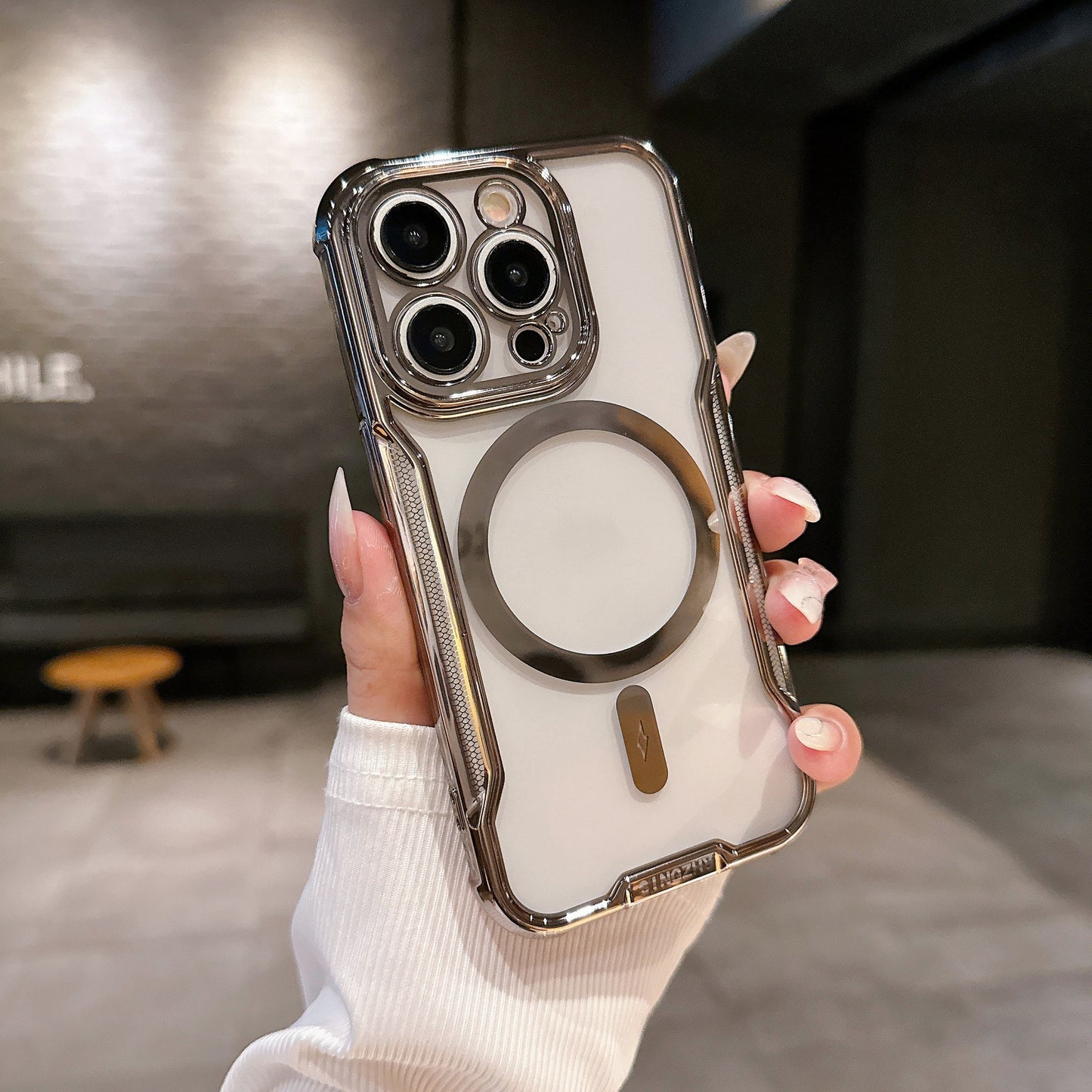 Electroplated Slim Waist Anti-fall Magnetic Phone Case