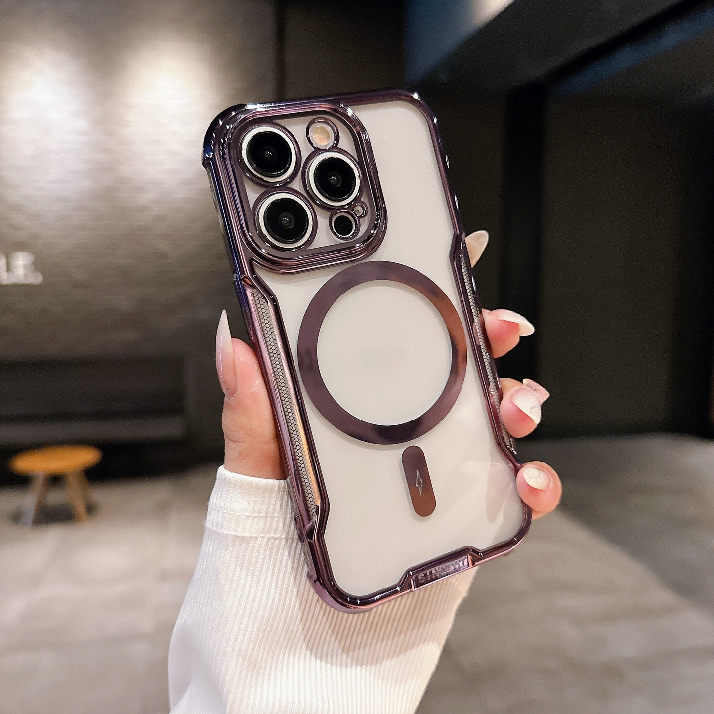 Electroplated Slim Waist Anti-fall Magnetic Phone Case