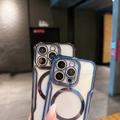 Electroplated Slim Waist Anti-fall Magnetic Phone Case