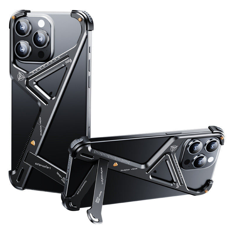 Creative Portable Anti-Fall Geometric Stand Phone Case