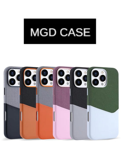 Unique Leather Textured Stitching Magnetic Card Slot Phone Case