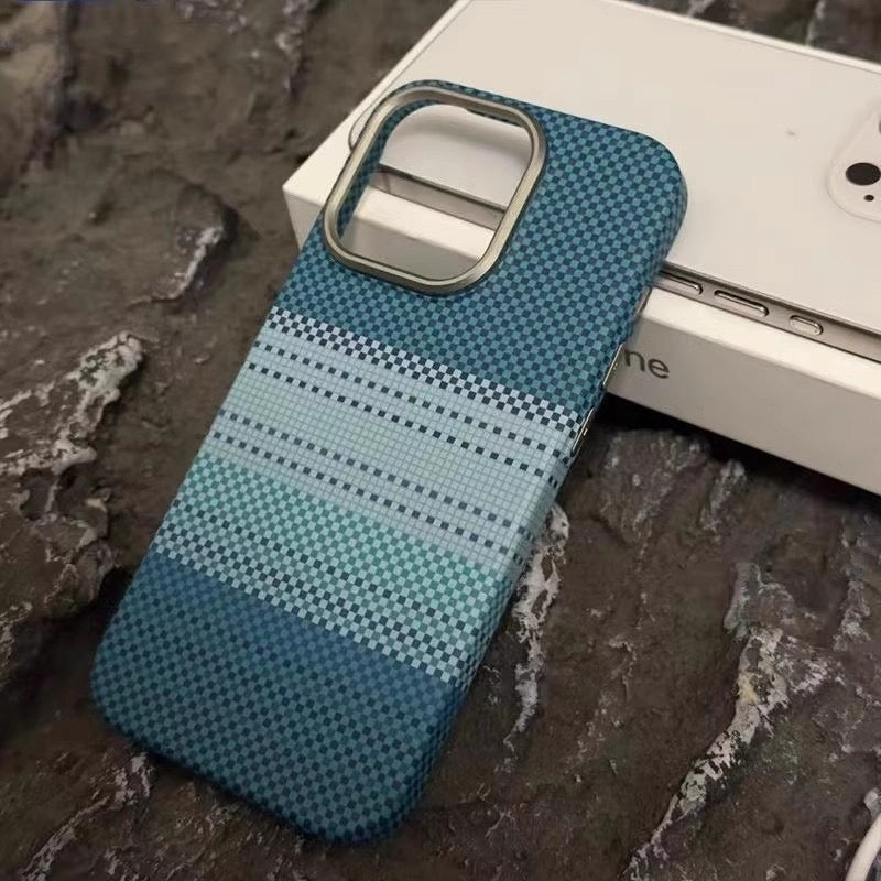 Carbon Fiber Textured Magnetic Anti-fall Phone Case