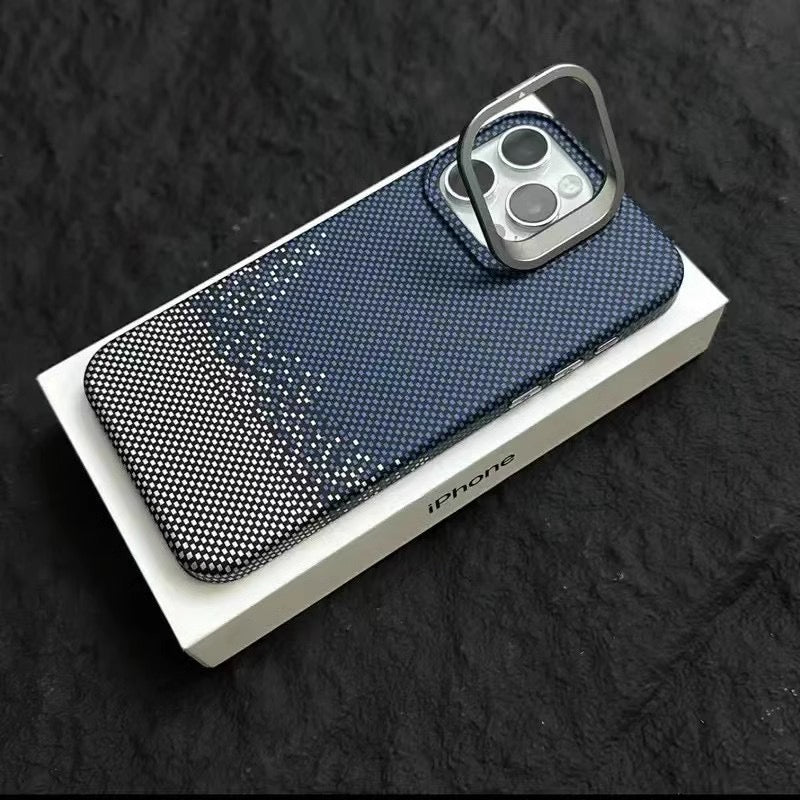 Carbon Fiber Textured Magnetic Anti-fall Phone Case