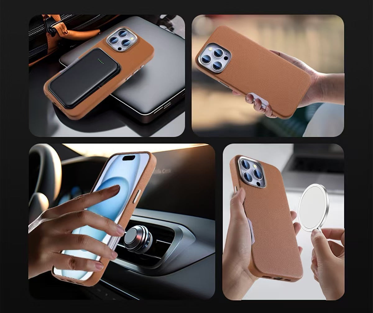 Frosted Leather Magnetic Mobile Phone Case