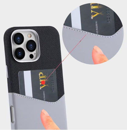 Unique Leather Textured Stitching Magnetic Card Slot Phone Case