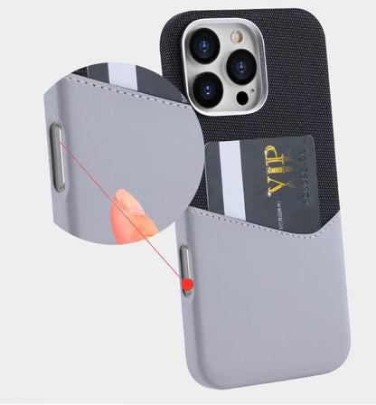 Unique Leather Textured Stitching Magnetic Card Slot Phone Case