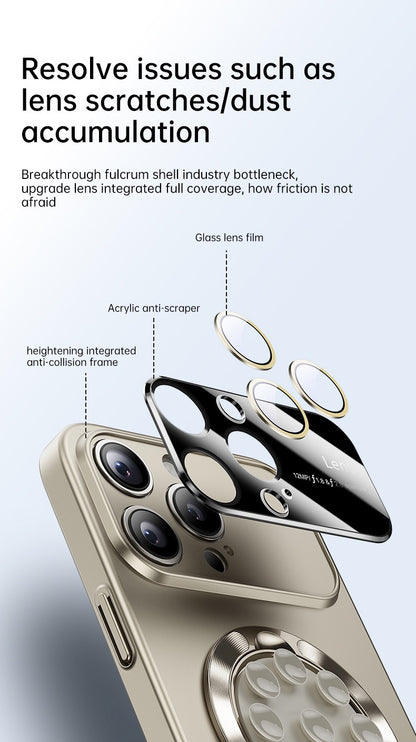 Large window lens protection suction cup magnetic stand phone case