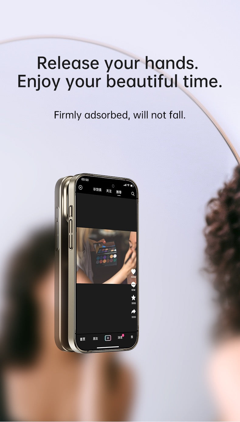 Large window lens protection suction cup magnetic stand phone case