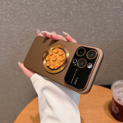 Large window lens protection suction cup magnetic stand phone case