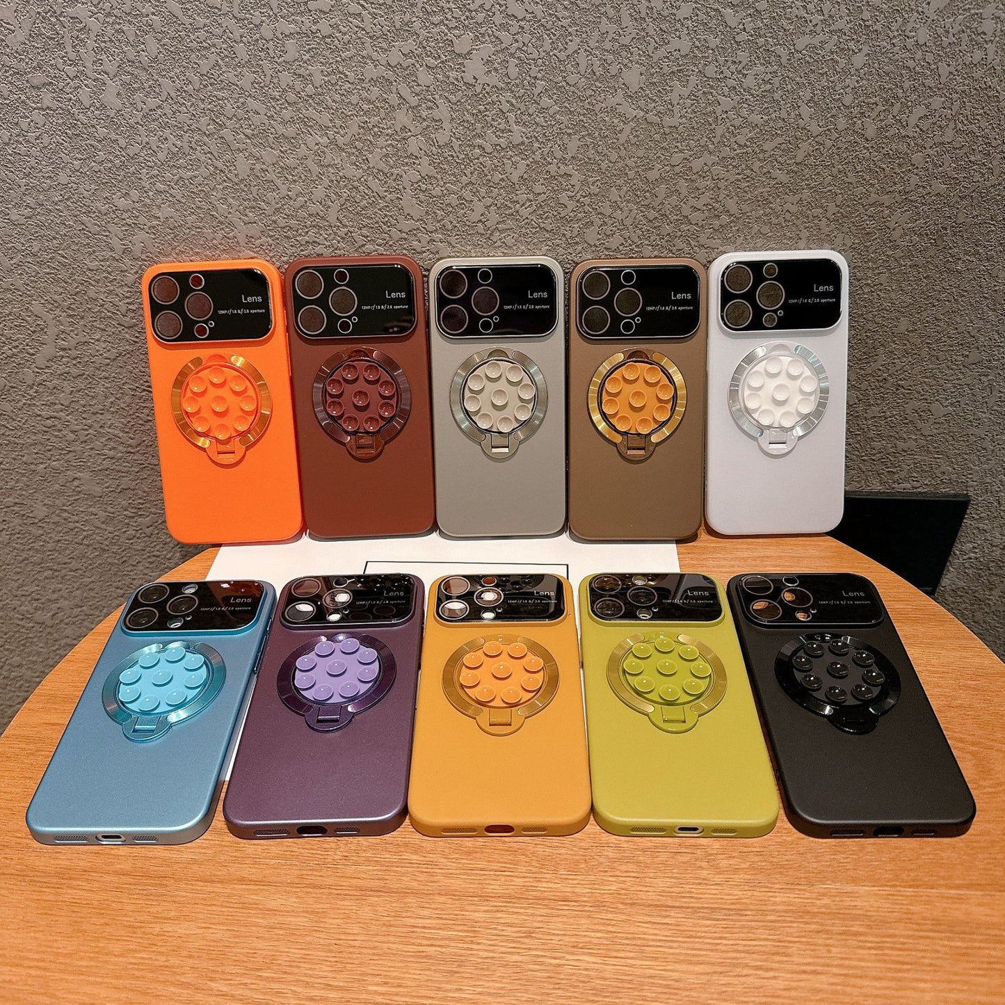 Large window lens protection suction cup magnetic stand phone case