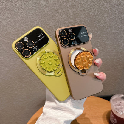 Large window lens protection suction cup magnetic stand phone case