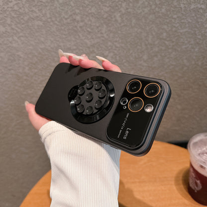 Large window lens protection suction cup magnetic stand phone case