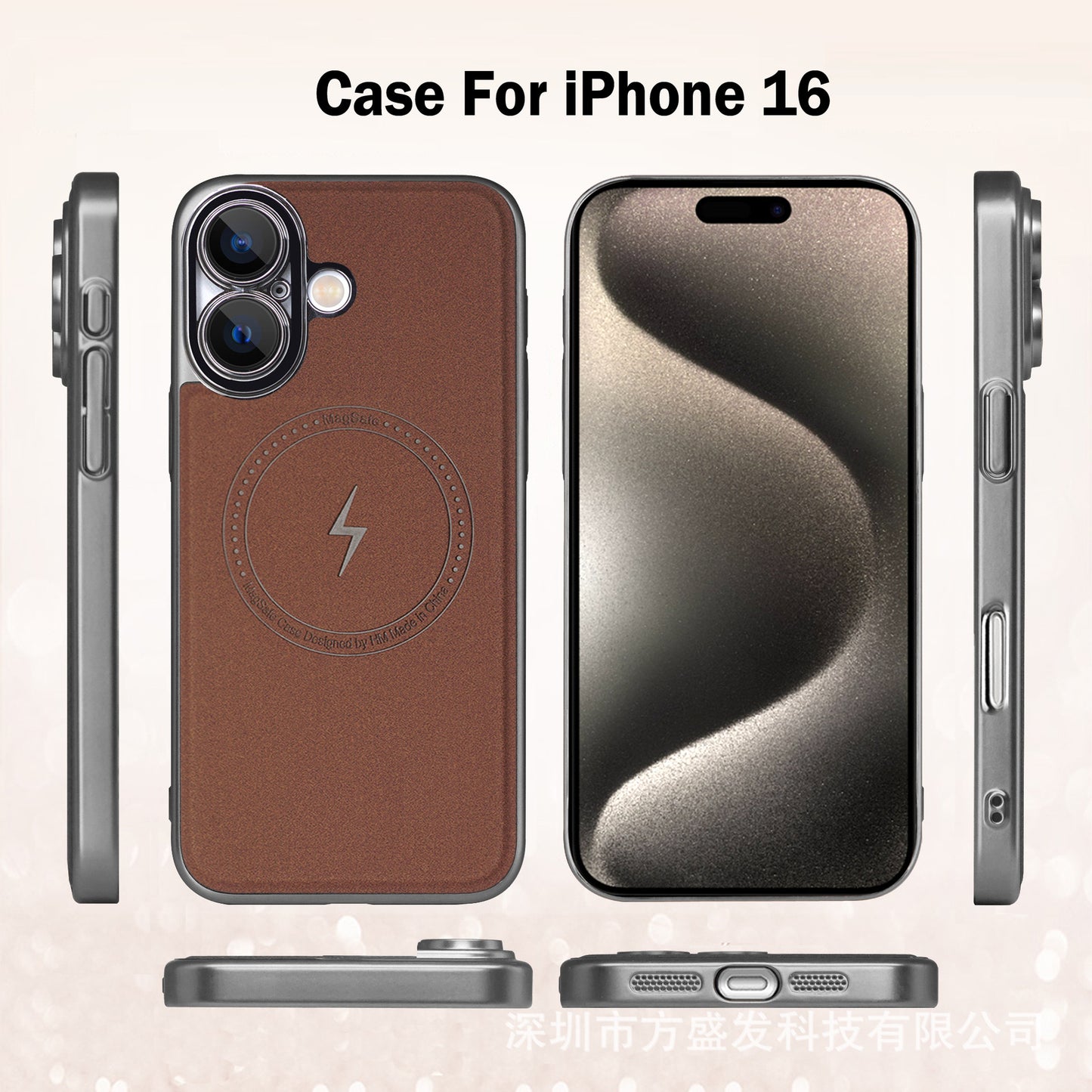 Premium Lightning Leather Magnetic Phone Case