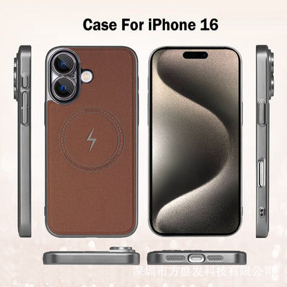 Premium Lightning Leather Magnetic Phone Case