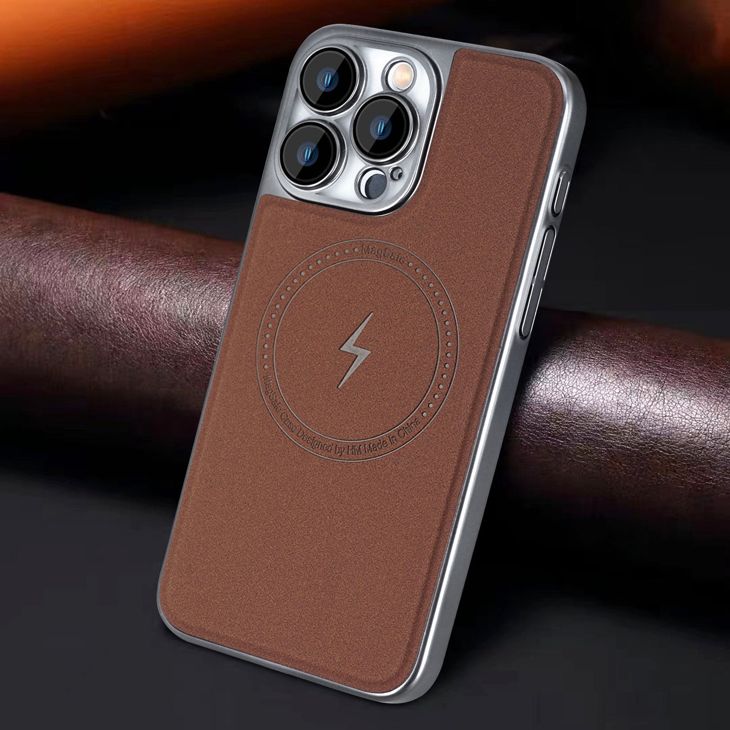 Premium Lightning Leather Magnetic Phone Case