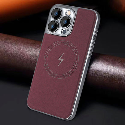 Premium Lightning Leather Magnetic Phone Case