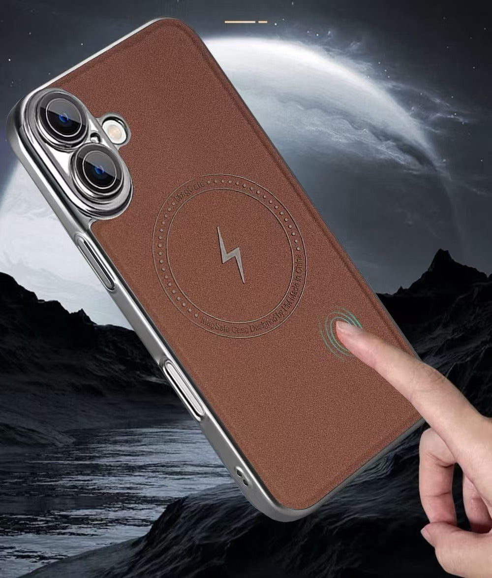 Premium Lightning Leather Magnetic Phone Case