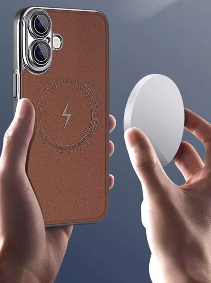 Premium Lightning Leather Magnetic Phone Case