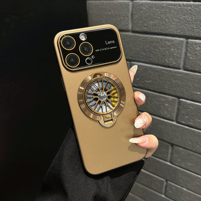 Lens protection rotating gyroscope phone case