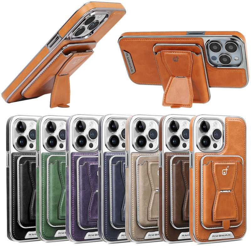 Leather Card Holder Magnetic Holder Phone Case
