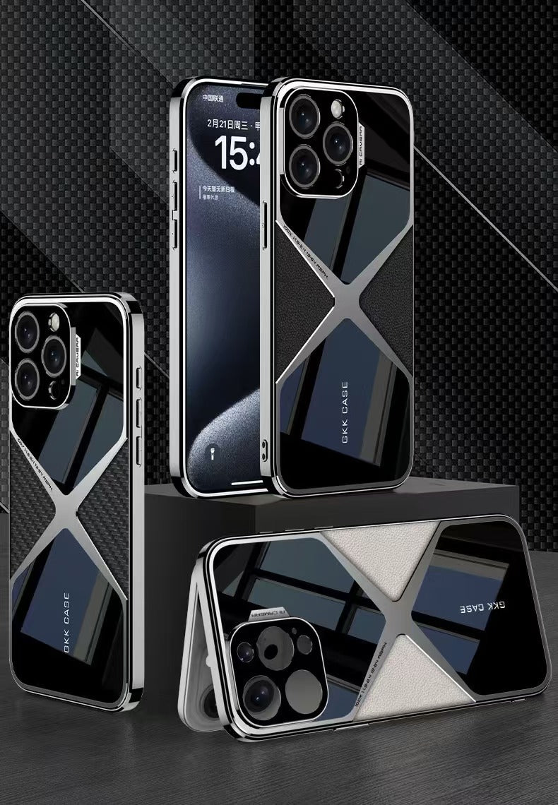 Advanced Electroplated Imitation Leather Magnetic Phone Case