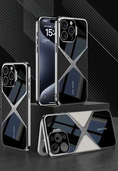 Advanced Electroplated Imitation Leather Magnetic Phone Case