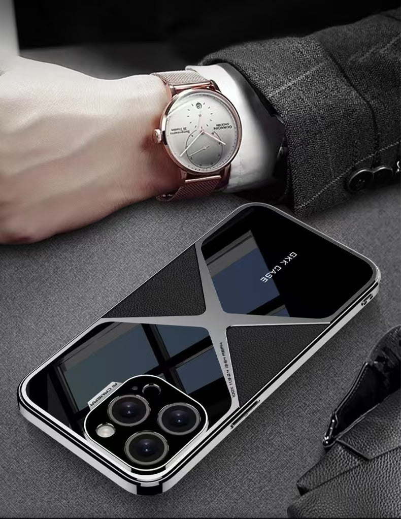 Advanced Electroplated Imitation Leather Magnetic Phone Case