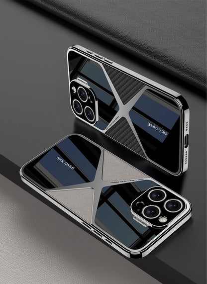 Advanced Electroplated Imitation Leather Magnetic Phone Case