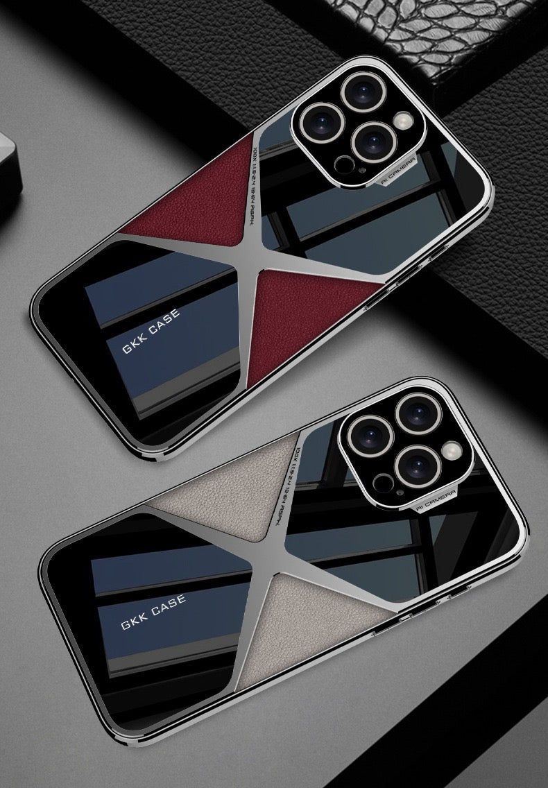 Advanced Electroplated Imitation Leather Magnetic Phone Case