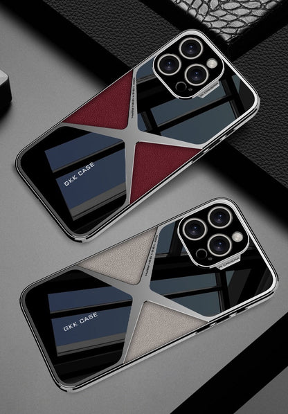 Advanced Electroplated Imitation Leather Magnetic Phone Case