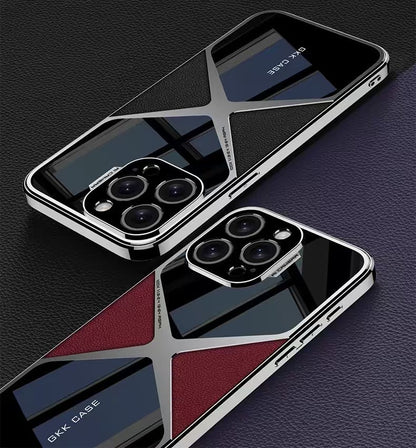 Advanced Electroplated Imitation Leather Magnetic Phone Case