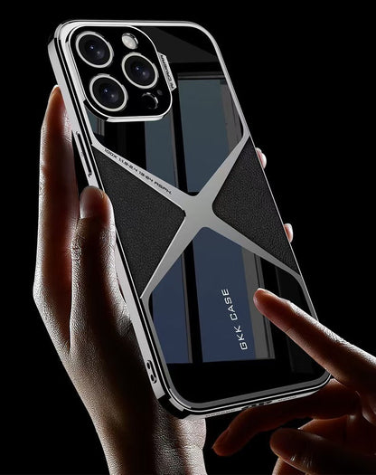 Advanced Electroplated Imitation Leather Magnetic Phone Case