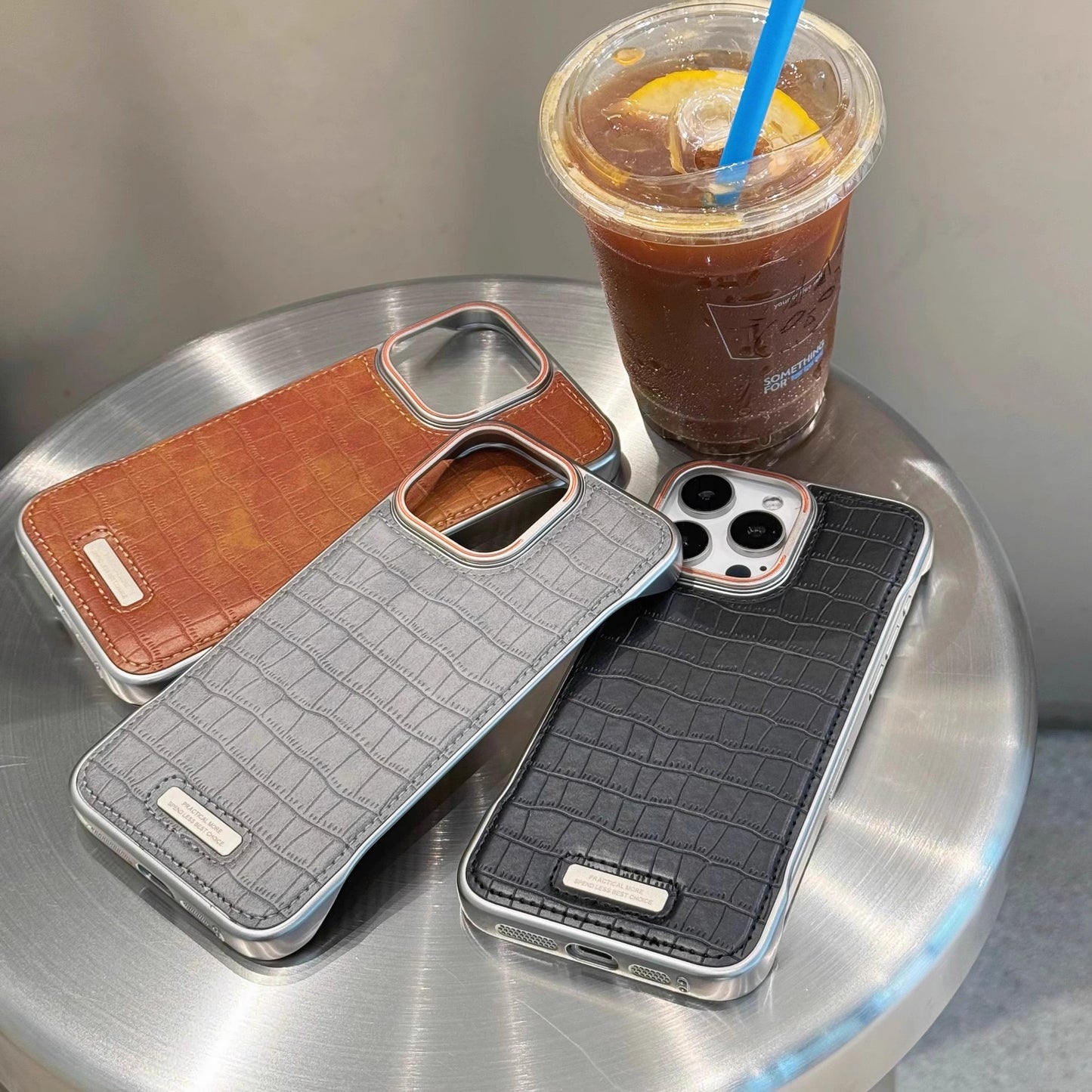 Frameless Leather Magnetic Phone Case