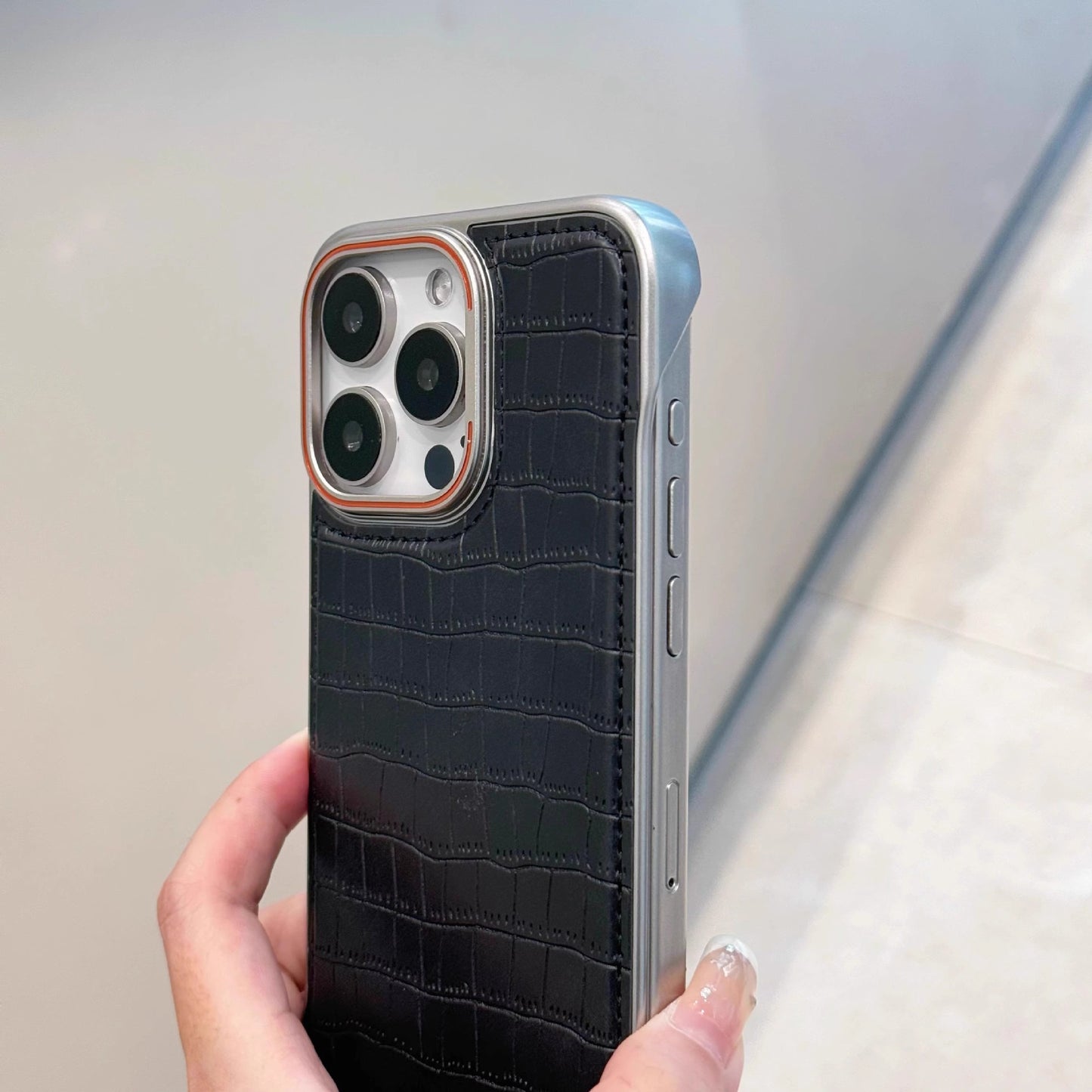 Frameless Leather Magnetic Phone Case