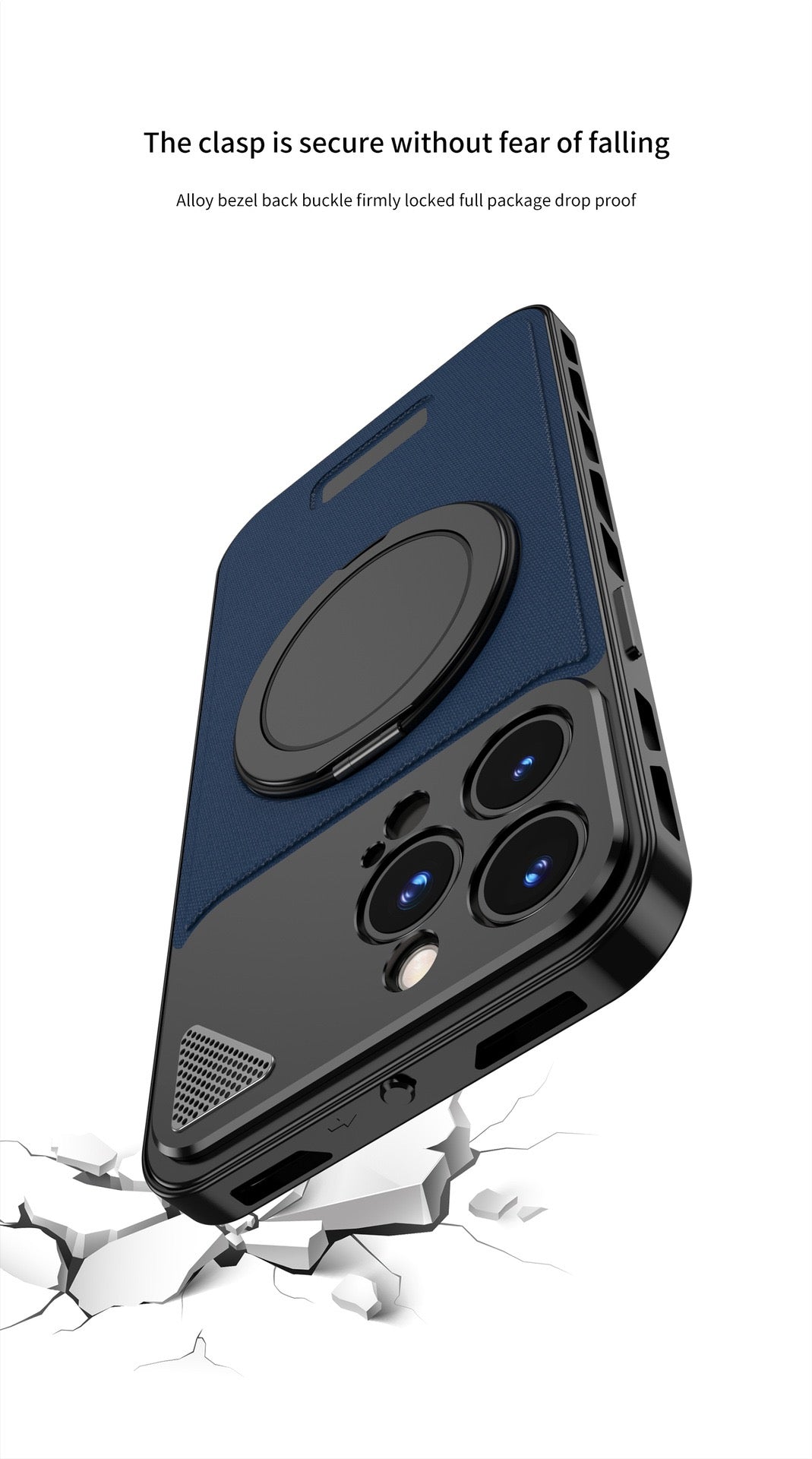 Luxury Metal Leather Buckle Magnetic Phone Case