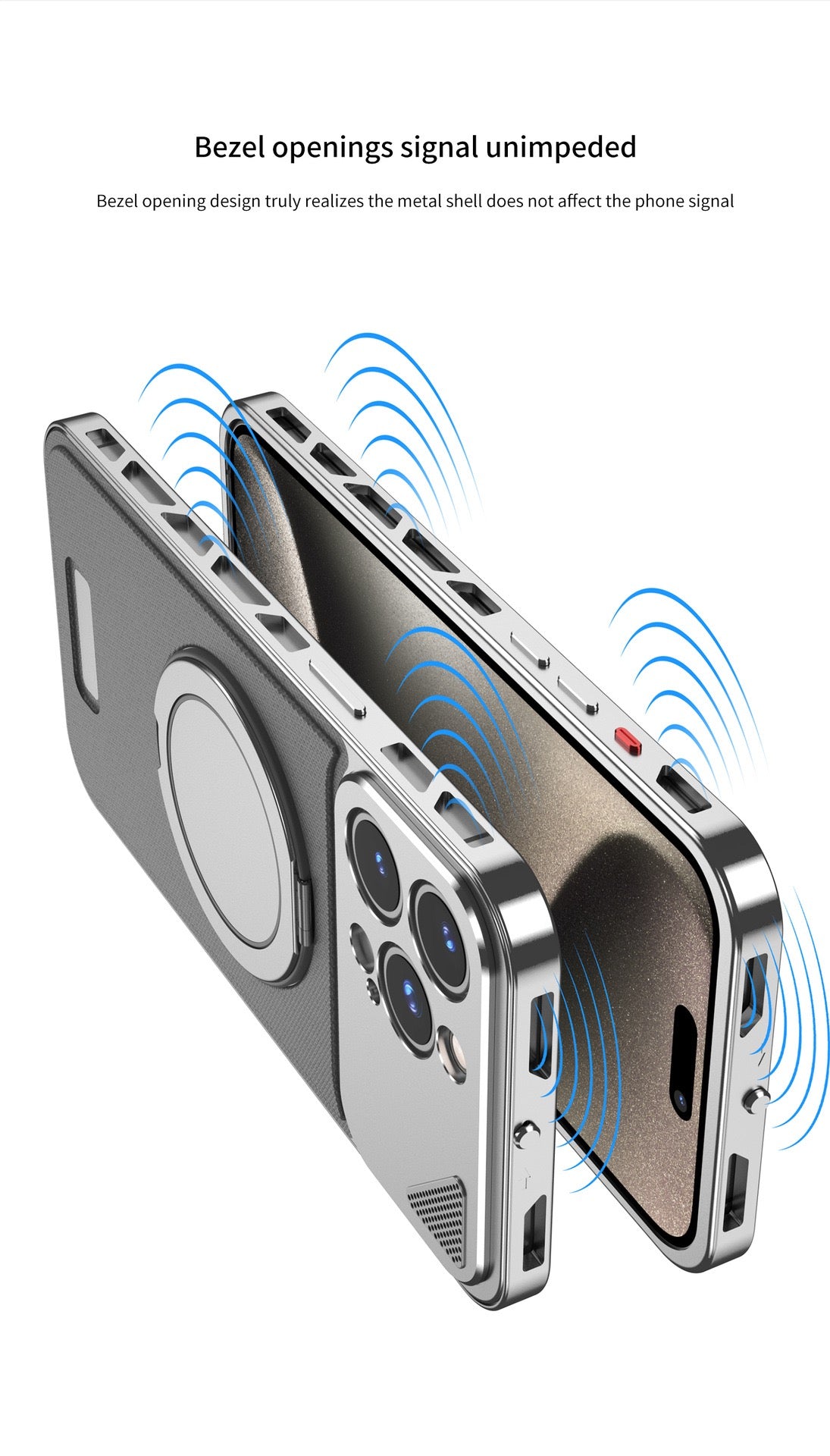 Luxury Metal Leather Buckle Magnetic Phone Case