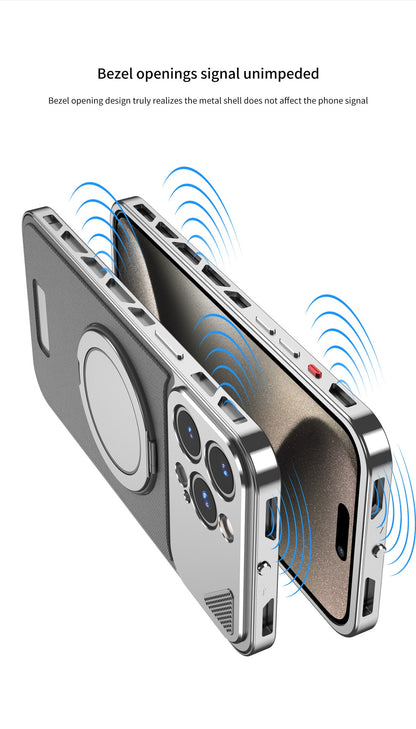 Luxury Metal Leather Buckle Magnetic Phone Case