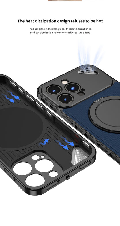 Luxury Metal Leather Buckle Magnetic Phone Case