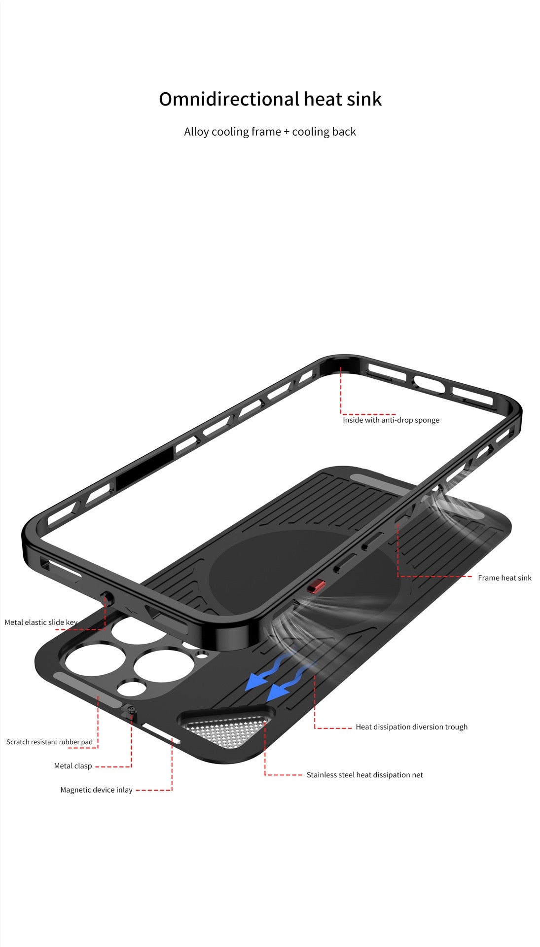 Luxury Metal Leather Buckle Magnetic Phone Case