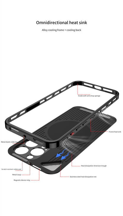 Luxury Metal Leather Buckle Magnetic Phone Case