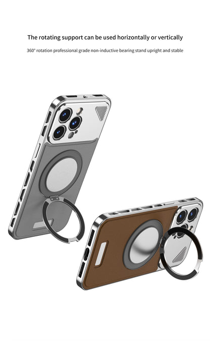 Luxury Metal Leather Buckle Magnetic Phone Case